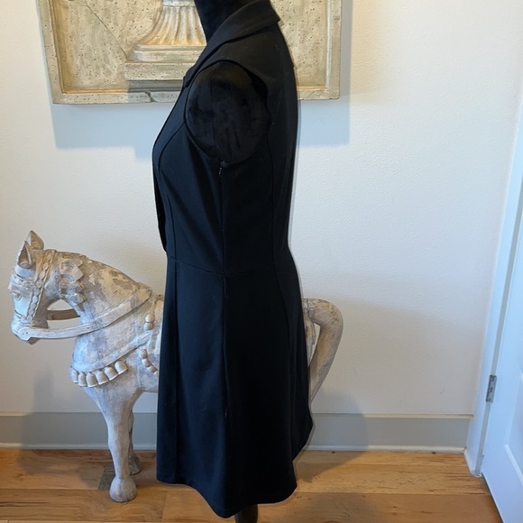 LOFT black double breasted sleeveless dress Sz 4 - Picture 3 of 5